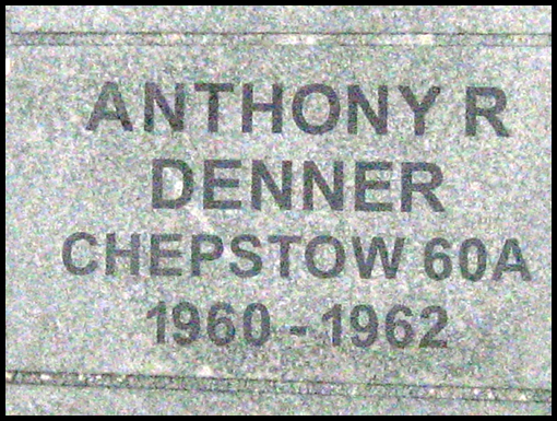 The plaque with Anthony's name on it.