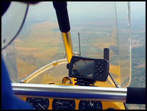 A passengers eye view over the cockpit dashboard of the GT 450 Flexwing.