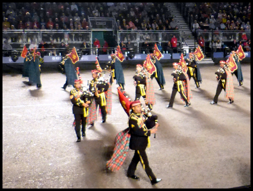 Pipers from the Middle East entertain the crowd.