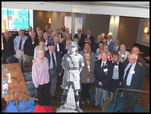 A picture of the fgroup in the hotel foyer.