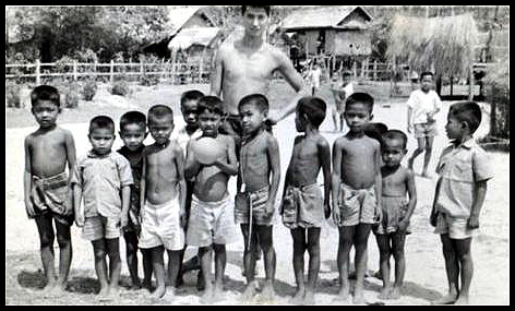 Ken Clements with some of his very young followers.