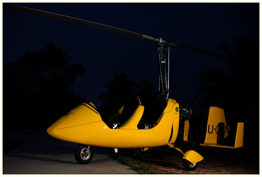 Tom Grieve's empty gyrocopter.