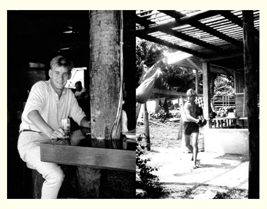 A composite image of a young Harry Murray on R& R in Pattaya circa 1965.