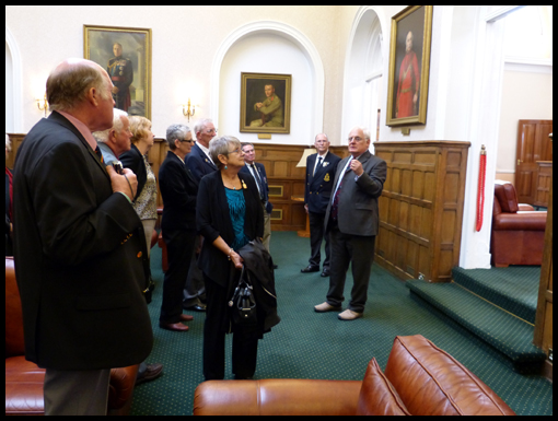 Larry Inge conducts a tour of the Officers Mess RSME.