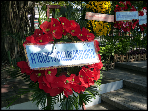 A magnificent wreath of  poppies.