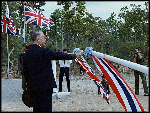 The road opening ceremony cutting of the tape.