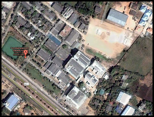 An aerial view of the Sa Kaeo hospital.