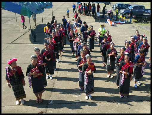 The people of Khok Samran welcome their guests to the Celebration.