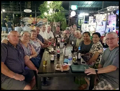 Dinner on the first night in Mukdahan at a newly developed food court.