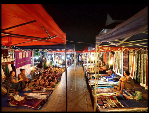 A night market in Luang Prabang.