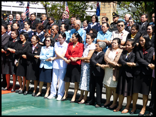 These images show how the Falang faces have all but disappared from the final act of the ceremony.