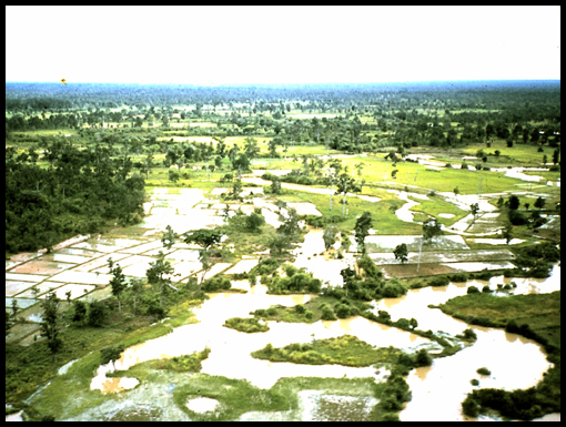 The monsoon landscape viewed from the escarpment.