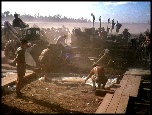 34 Fd Sqn at work on the concreting phase of the airfield.