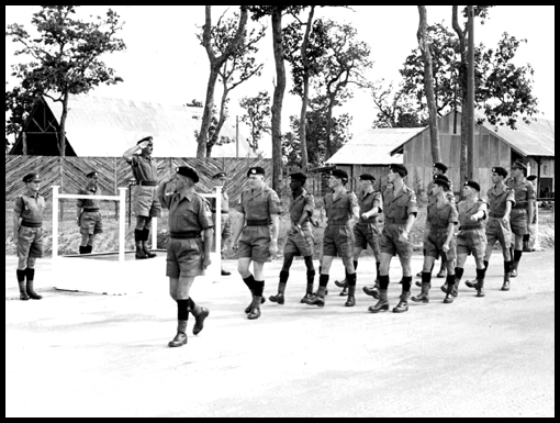 HQ Troop march off and the rollover colour pix is an example of the smartness of the Sappers.