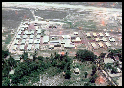 An aerial shot of the RAAF base Ubon