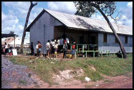 A group of Thai people await the Doctors ministrations