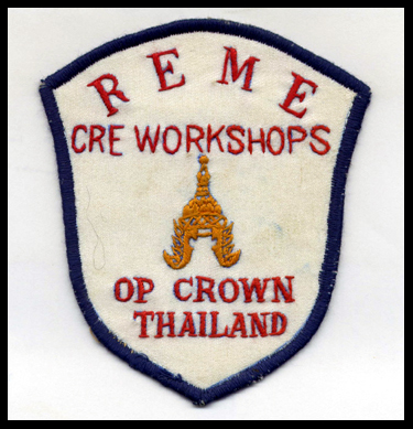 A shoulder badge made by local tailors and worn unofficially